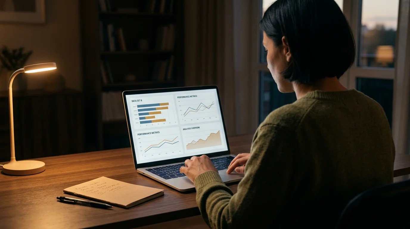 Bettor studerer håndbold-odds og margin-beregninger på en bærbar computer